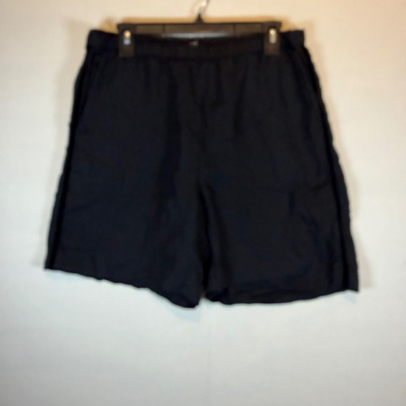 J.Crew Womens Black Linen Velvet Stripe Elastic Waist Shorts Medium Black - Picture 3 of 9